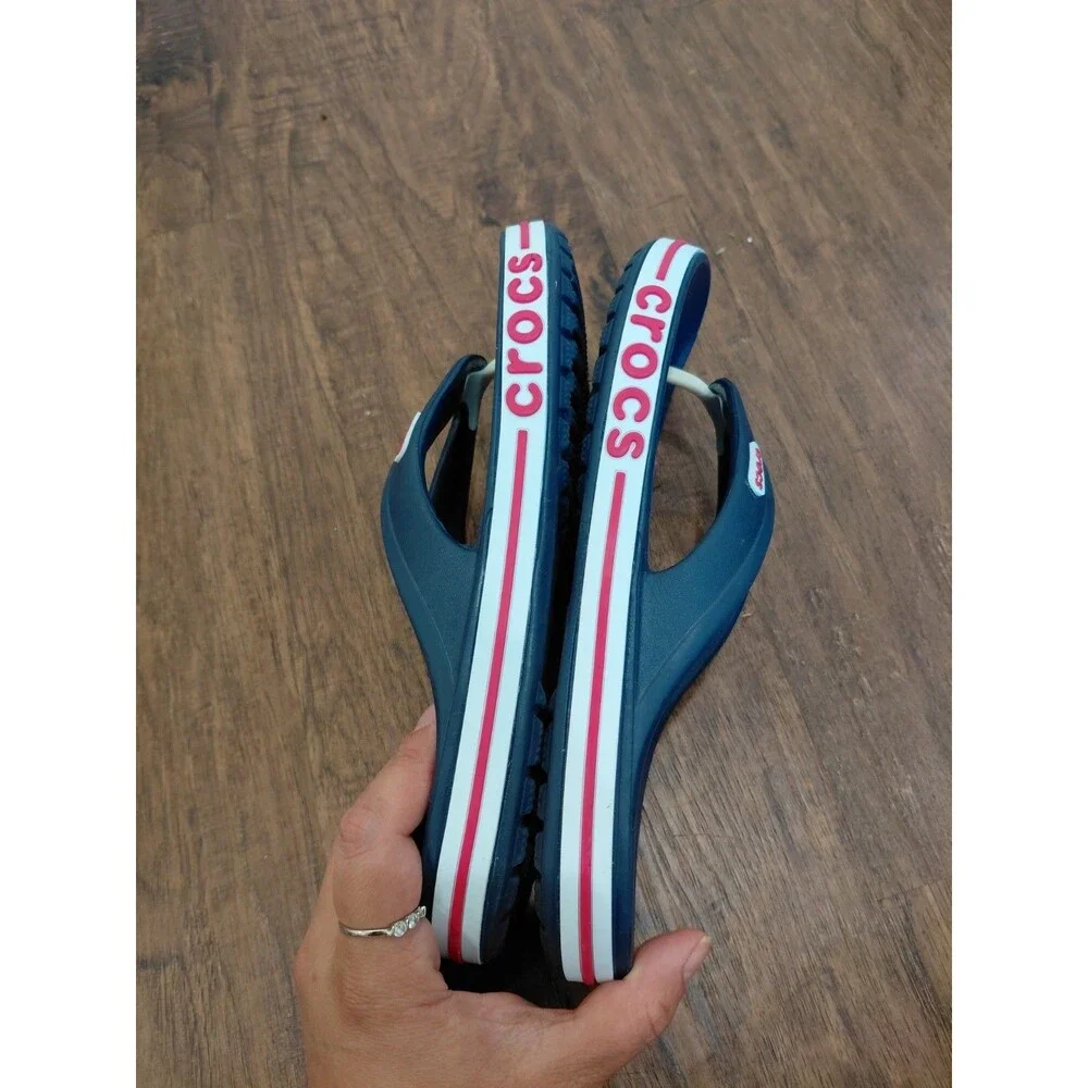 Crocs Bayaband Flip Flops Men Size 5 Women Size 7 Unisex Comfort Shoes